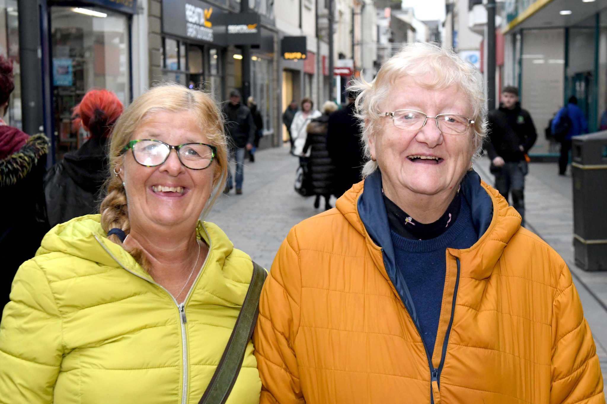 Public opinions on pancake day - mother and daughter Jennifer Sandell and Pat Murphy (Ballabeg)