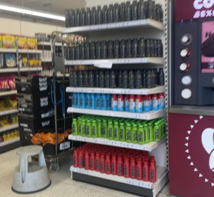 Prime drinks on sale inNewton Abbot's Sainsbury's. Picture: Zack Avery