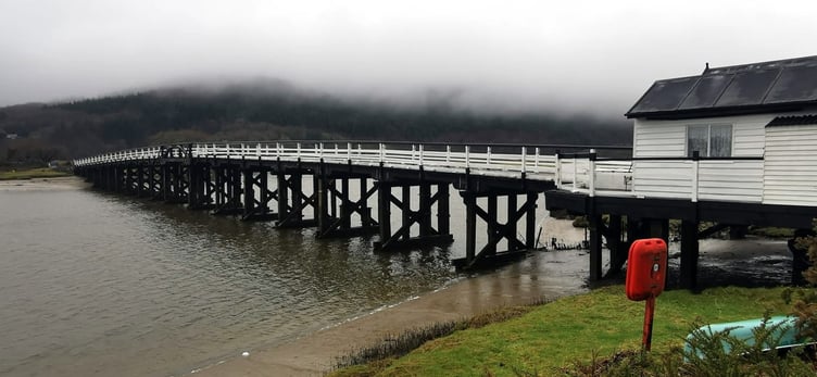 The toll bridge at Penmaenpool, taken by Llinos Furneaux