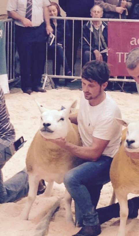 Tom Kermode with sheep