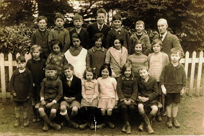 A photo of pupils at Privett School in about 1931