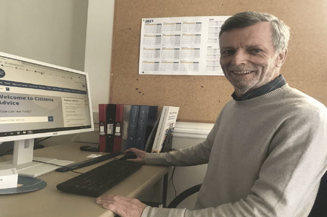 Kevin training to be an Advisor for Citizens Advice at the Farnham office