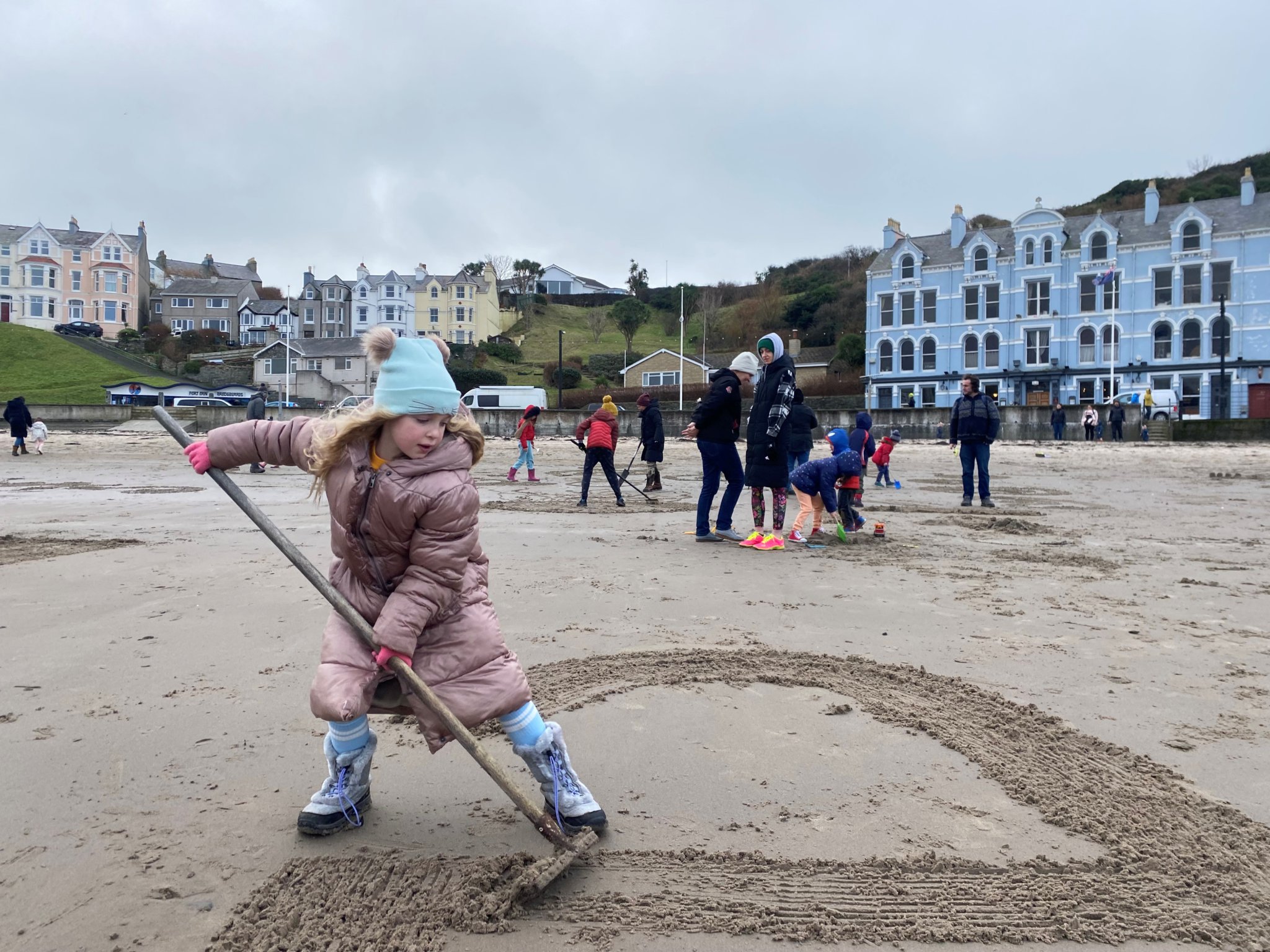 Getting creative at the Love Your Beach event at Port Erin beach, organised by the Manx Wildlife Trust