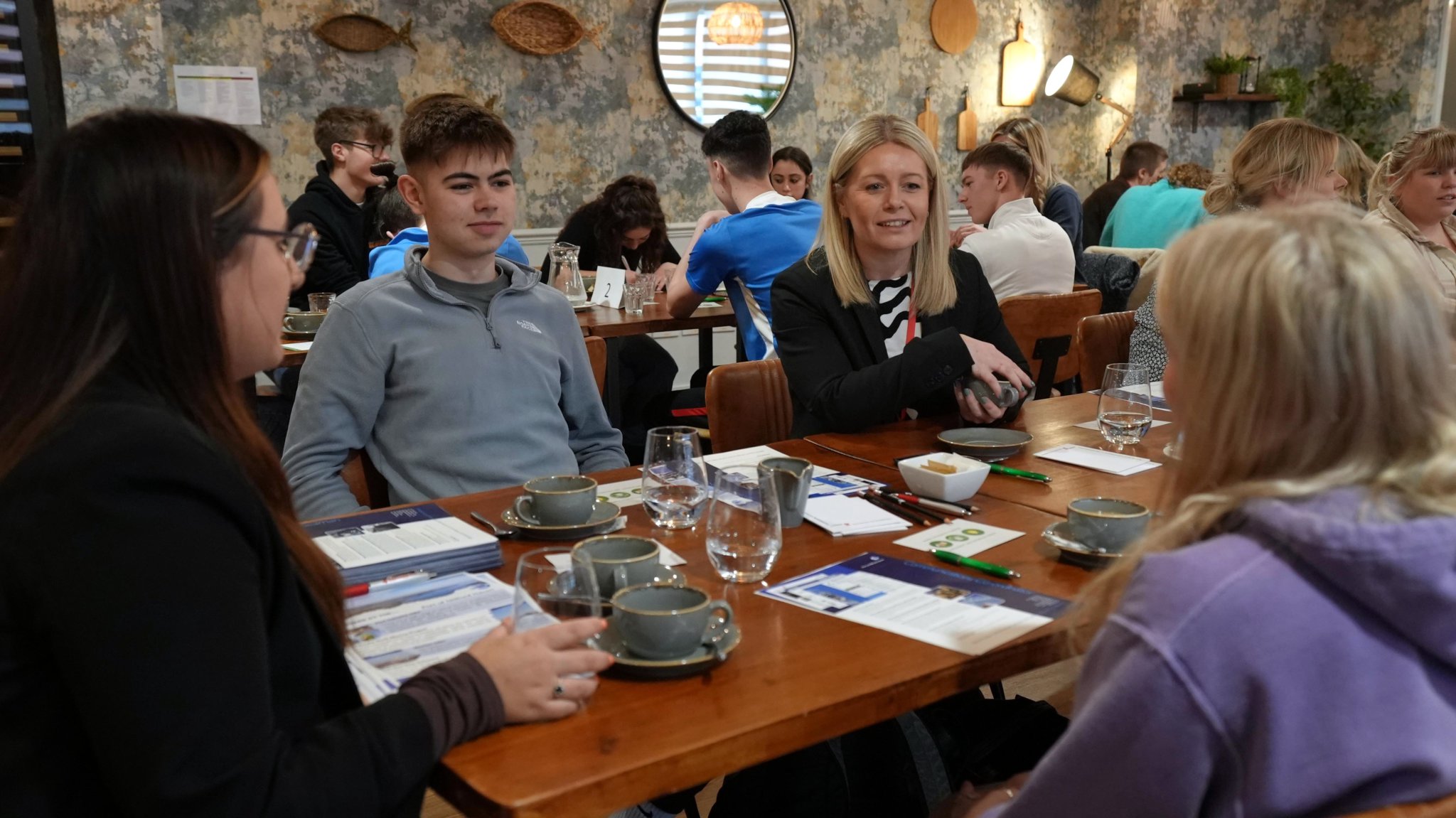 The latest in a series of sponsored employer lunches, the event provided learners studying Business, Animal Care, Sports, Performing Arts and Public Services with an opportunity to meet with a selection of local employers including Pembrokeshire Leisure, Milford Haven Port Authority and Dyfed Powys Police.