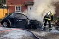 Crediton firefighters put out car fire
