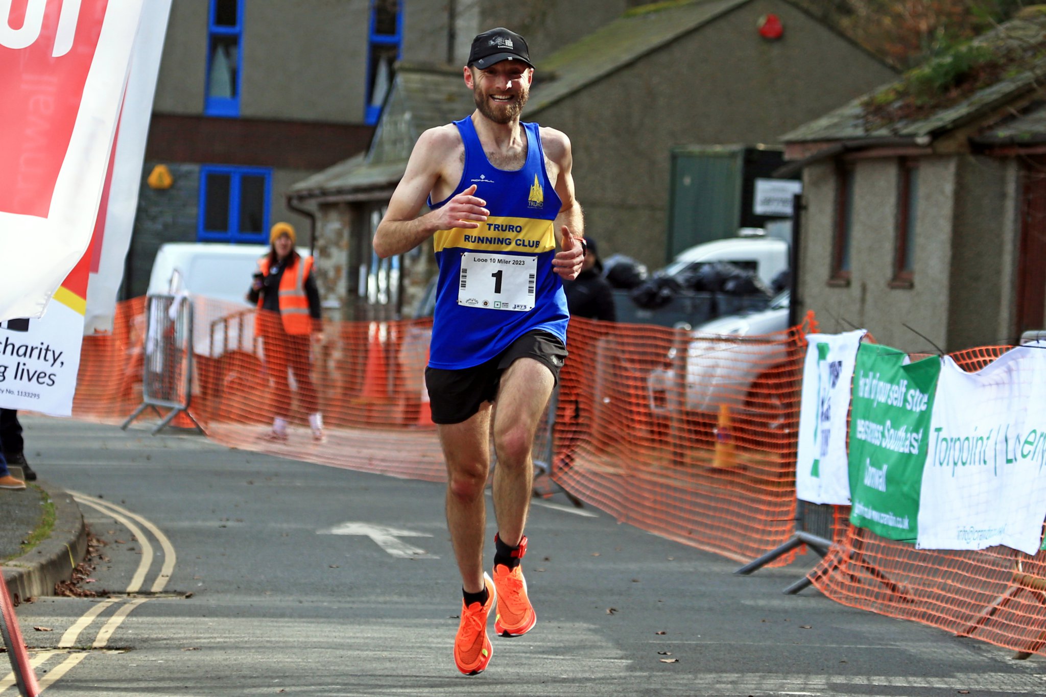 Truro Running Club's Steve Reynolds who won the men's race at the Looe 10 Miler on February 26 2023.