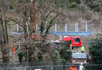 A footbridge in Radstock is nearing completion after a nine year wait