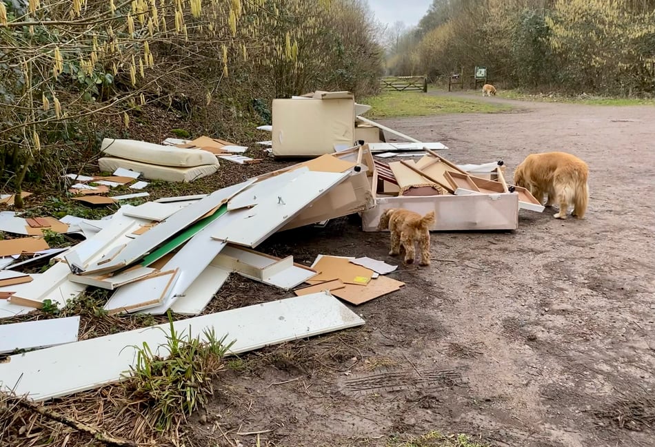 <p>The waste was dumped late last week at the start of the Meon Valley Trail in West Meon</p>