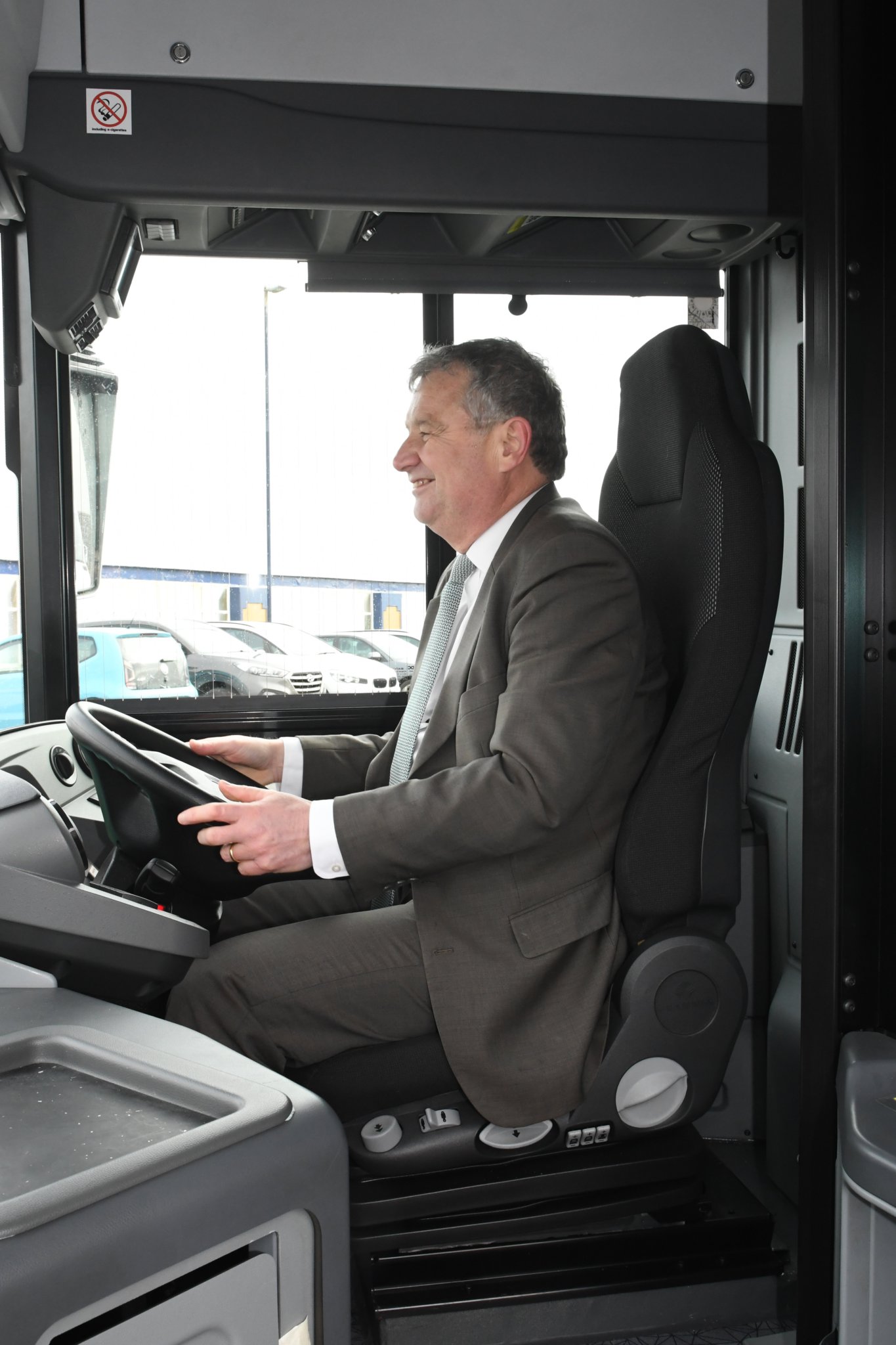 A zero emission Mercedes ‘eCitaro’ electric bus being tested on the island’s roads -