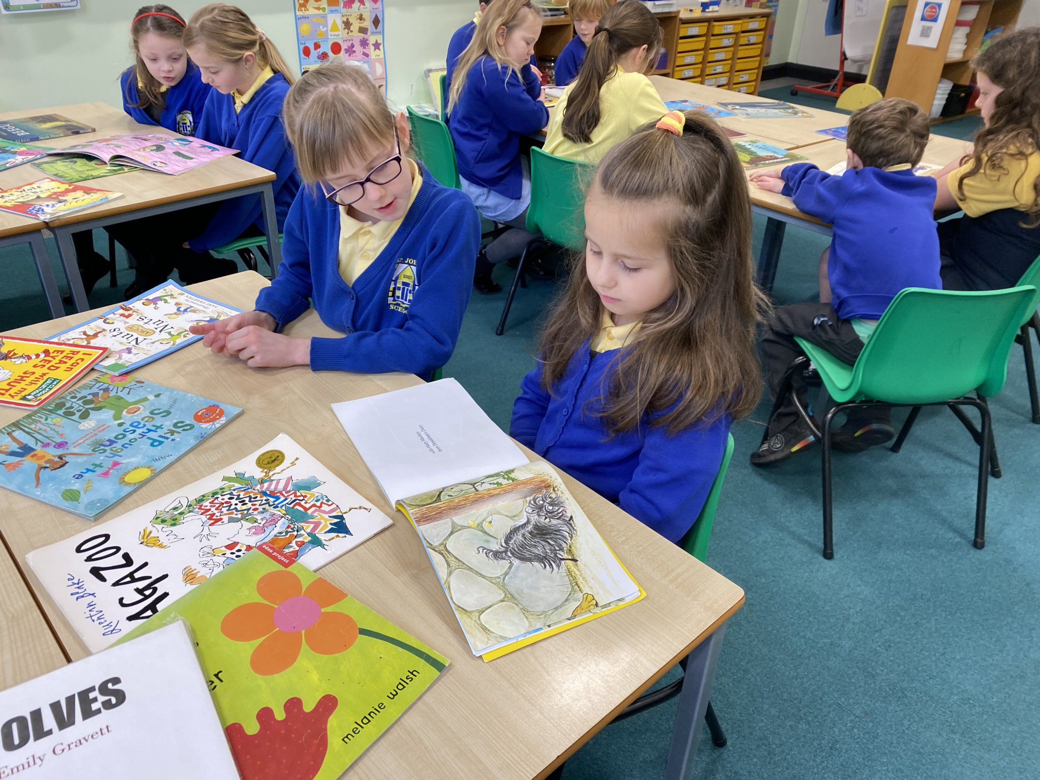 St John's School pupils ran a book exchange and children of different ages read their favourite books together in shared reading sessions