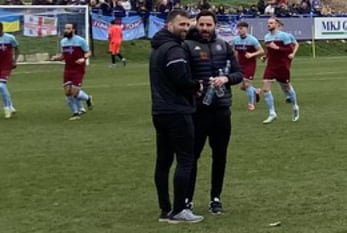 Paul Johnson and Gavin Smith were all smiles before Saturday's game
