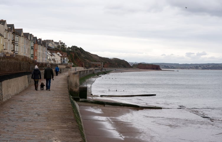 Dawlish photographed on the 06/03/2023 after a 14 year old Ukranian girl was found unconscious on the beach and later died in Hospital. Picture: SWNS