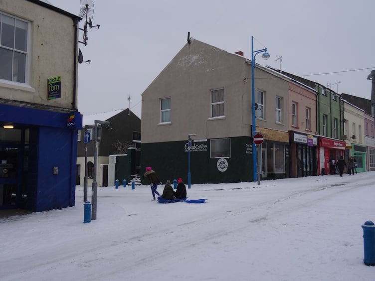 Snow in Pembroke Dock, March 2018