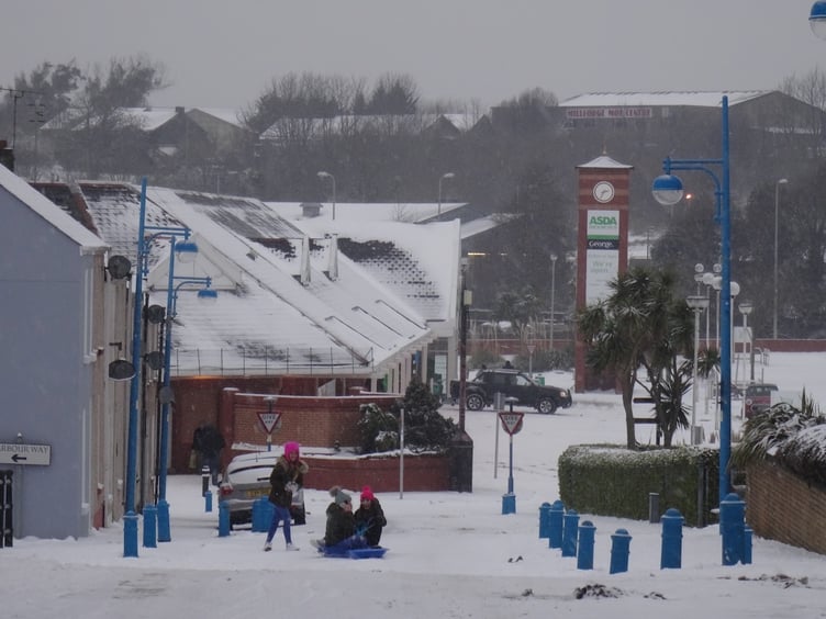 Snow in Pembroke Dock, March 2018