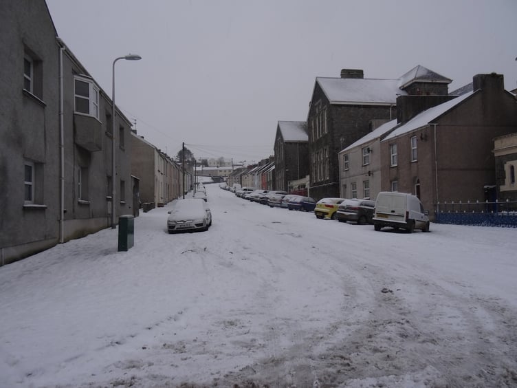 Snow in Pembroke Dock, March 2018