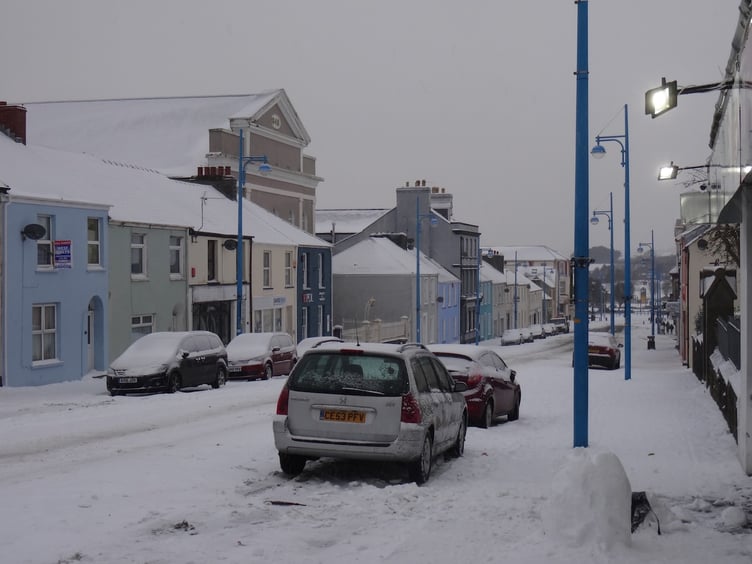 Snow in Pembroke Dock, March 2018