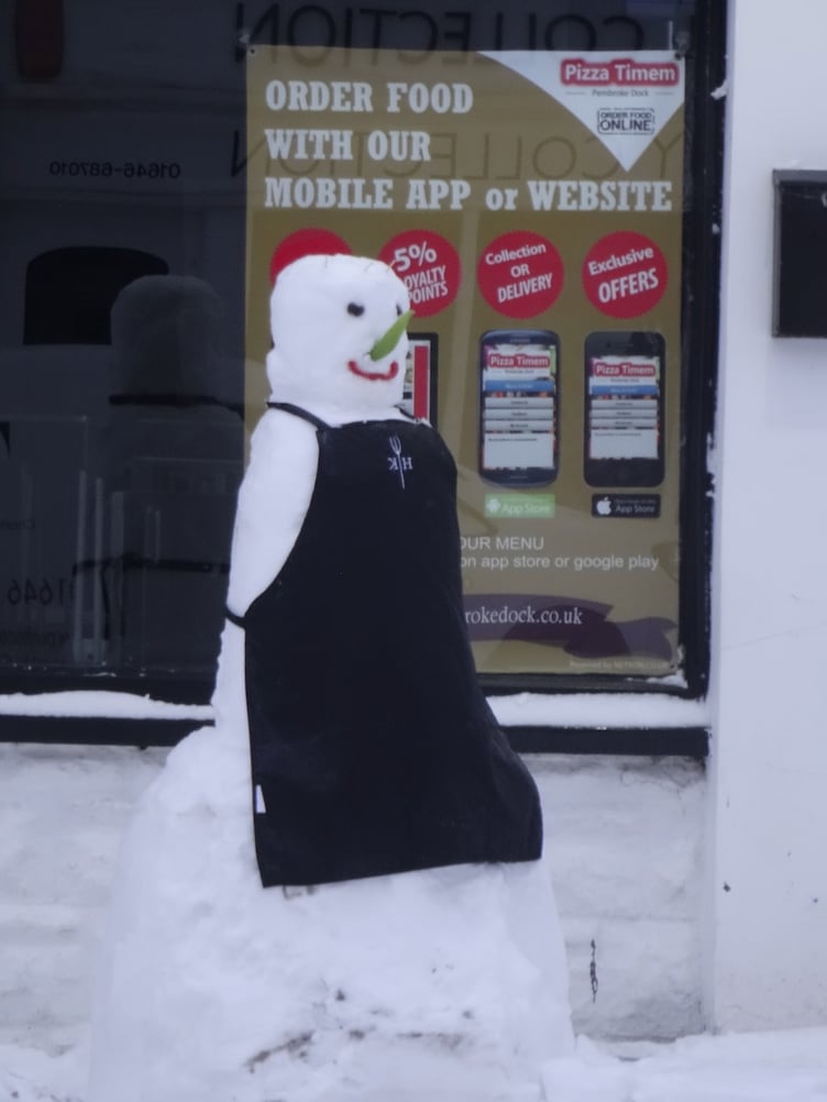 Snow in Pembroke Dock, March 2018