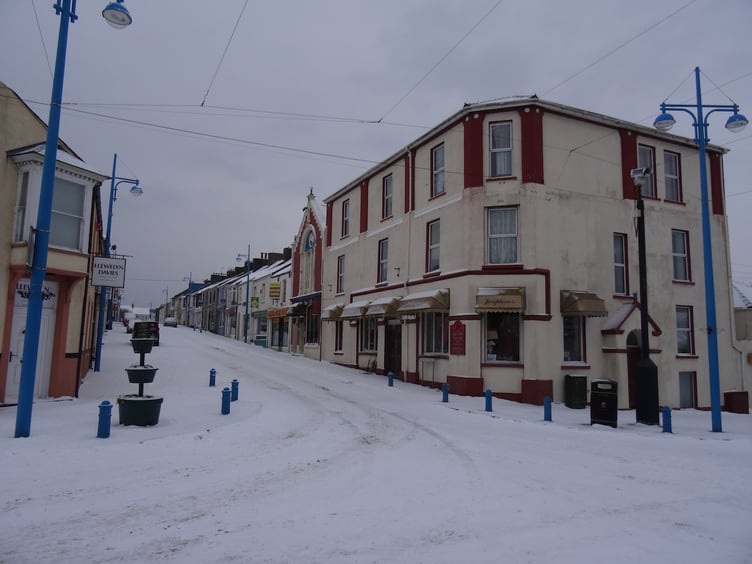Snow in Pembroke Dock, March 2018