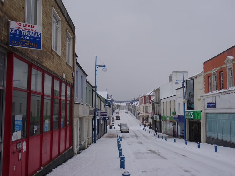 Snow in Pembroke Dock, March 2018