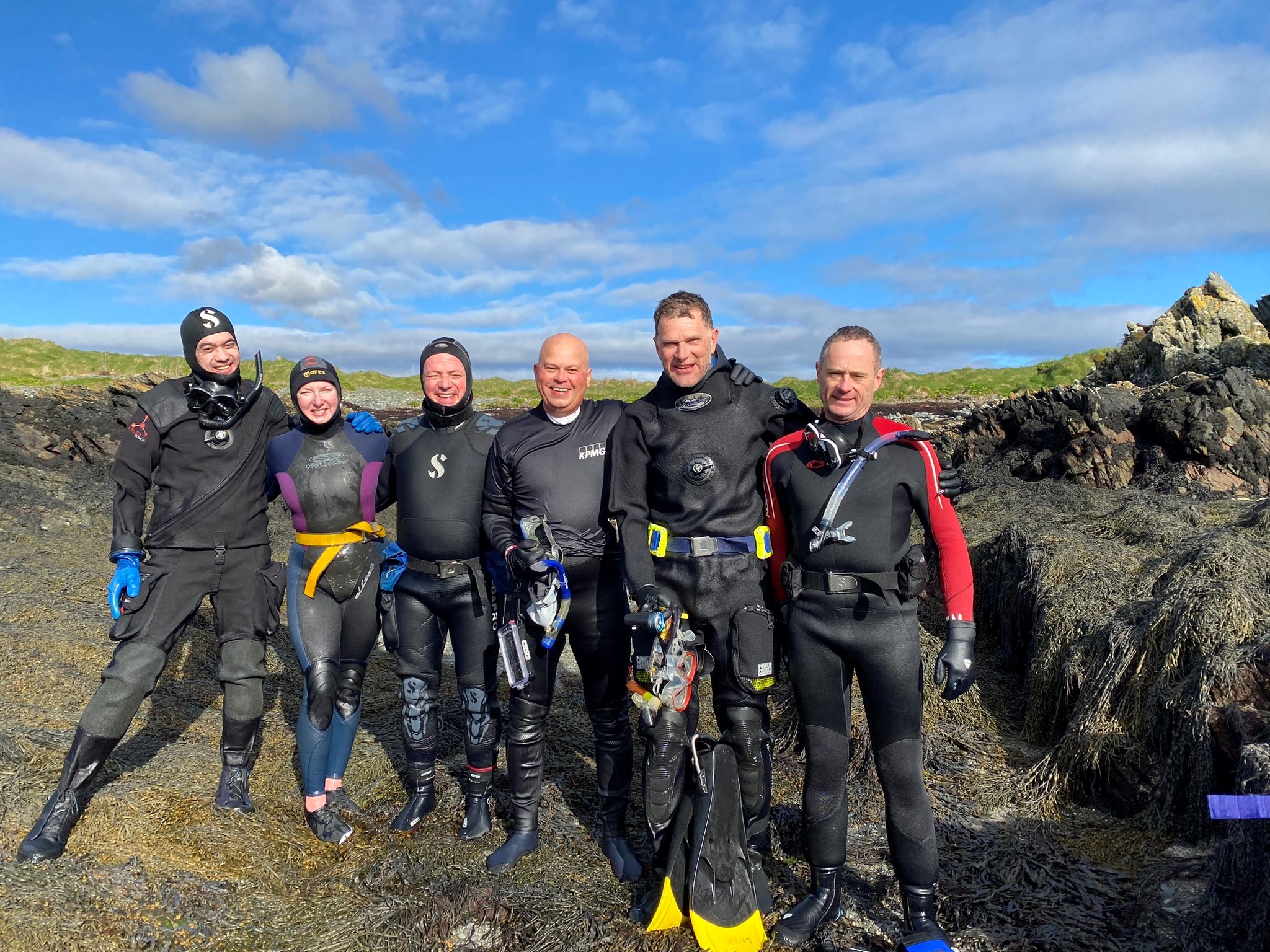 Manx Eelgrass Group, Manx Wildlife Trust and KPMG members