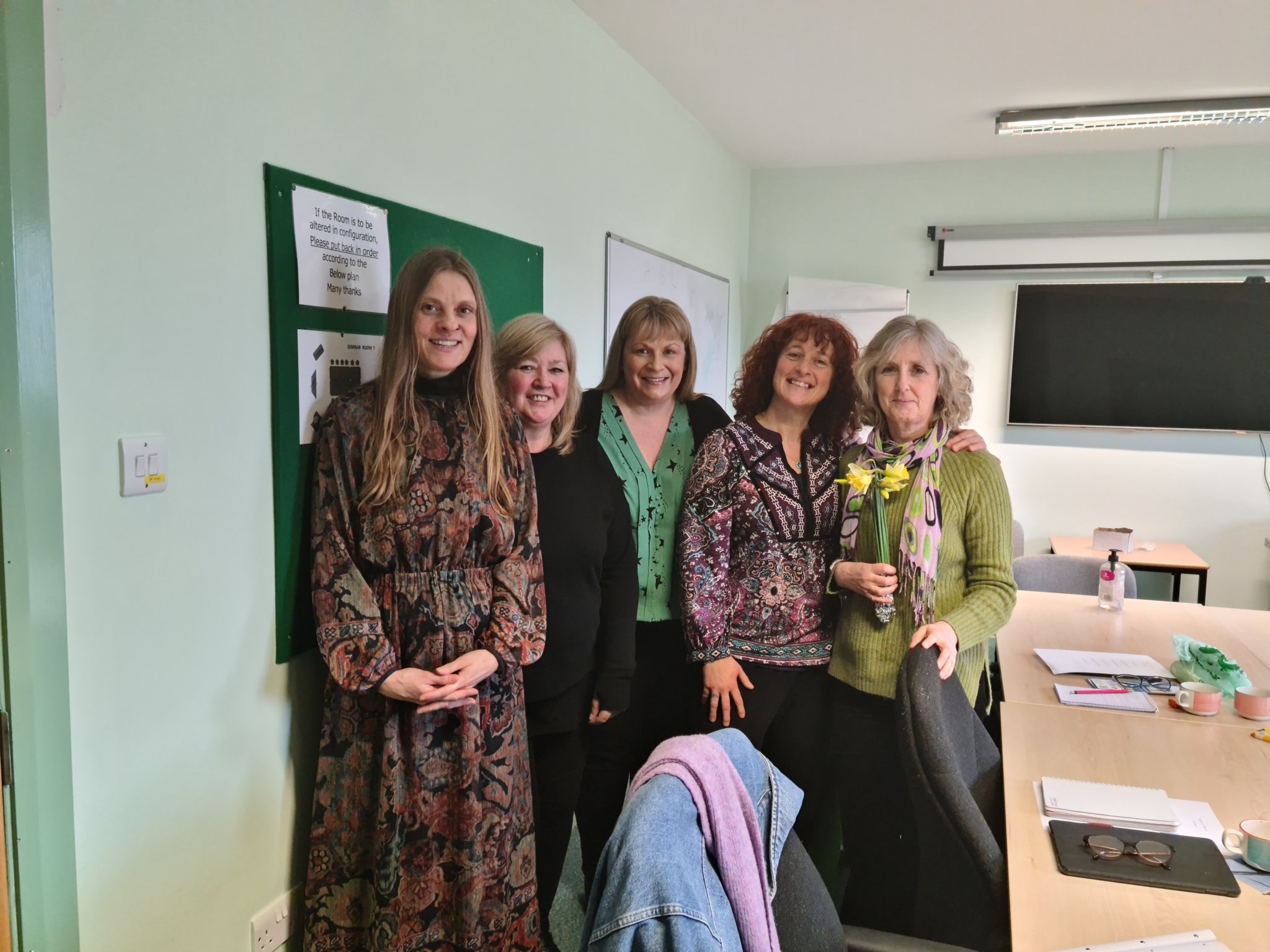 Long-term conditions district nurses receive flowers from Jackie Morrey-Grace for the #BeKind2023 Without Wings campaign