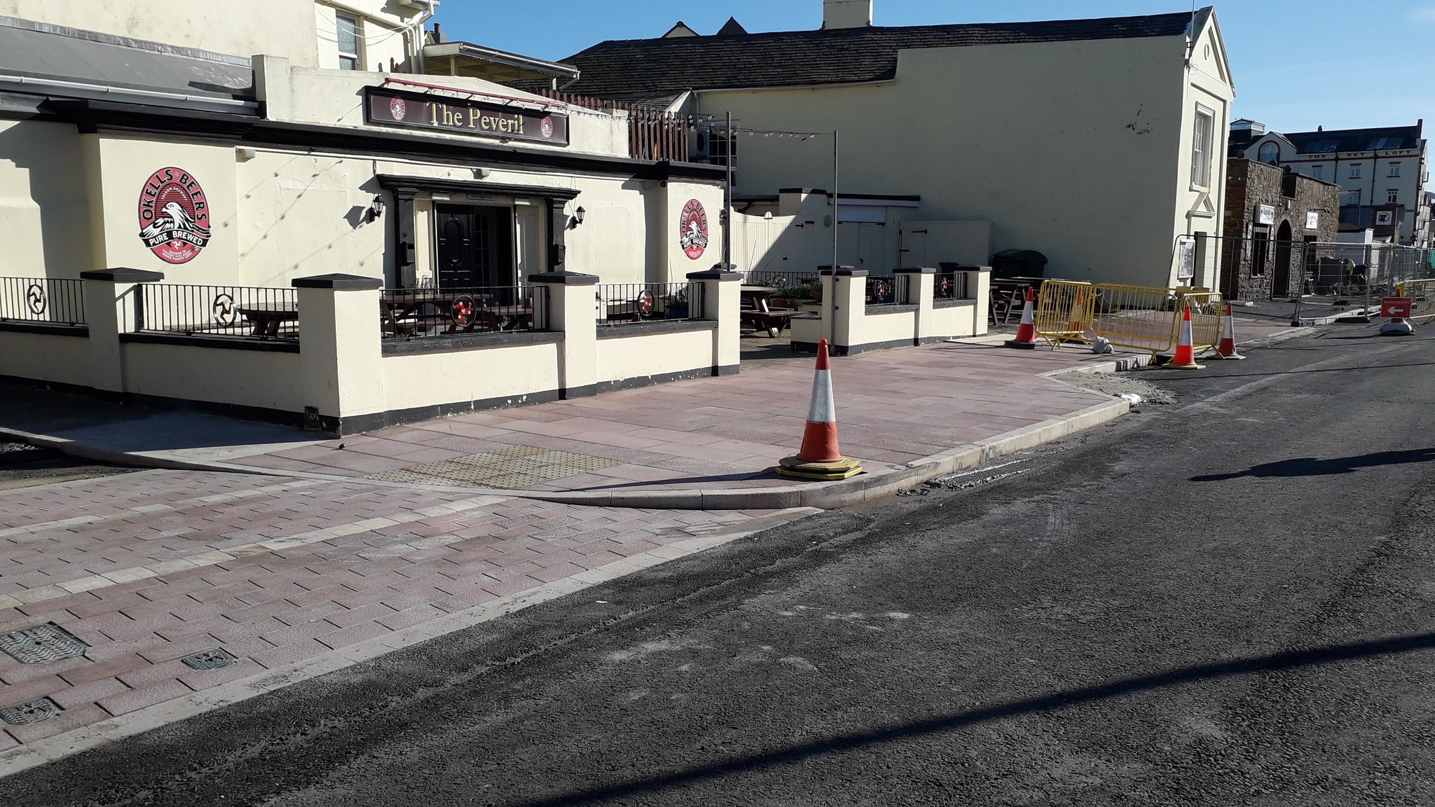 Work has been completed on East Quay, Peel