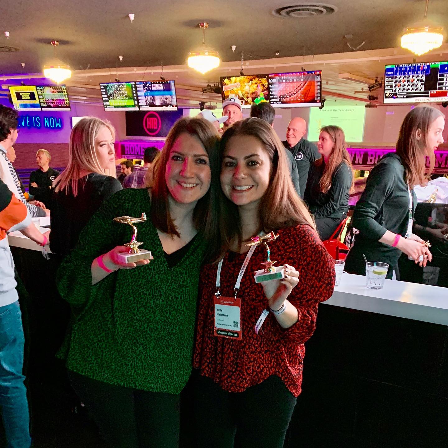 Alex Wilson (left) and Katie Nicholson