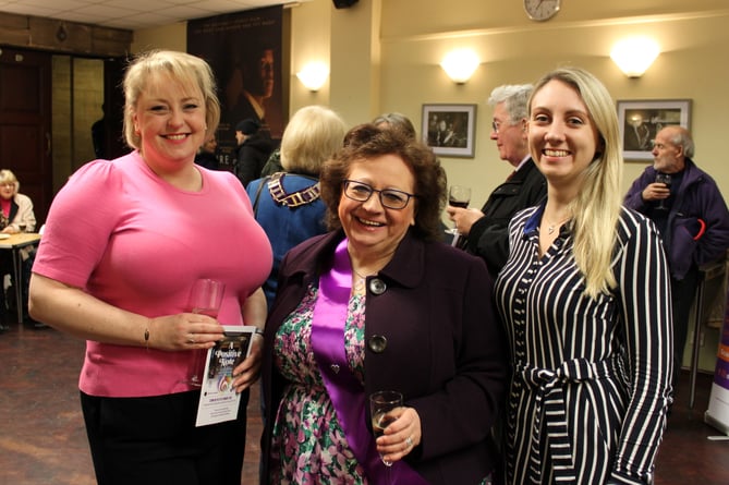 From left to right: Surrey Police and Crime Commissioner, Lisa Townsend; Friends of the Royal Surrey chairperson Judith Storey; deputy police commissioner Ellie Vesey-Thompson at Haslemere Hall