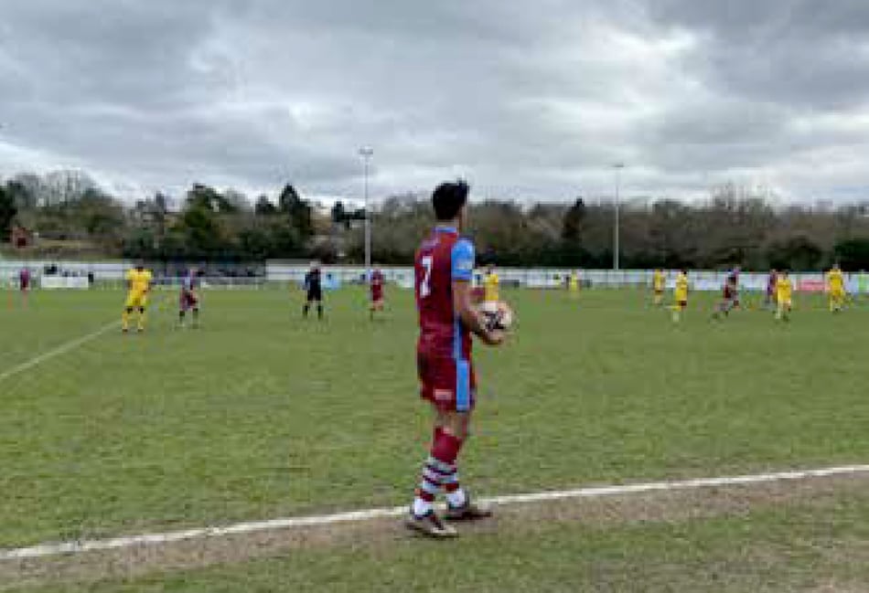 <p>George Hedley prepares to launch a Badshot Lea attack from a throw-in</p>