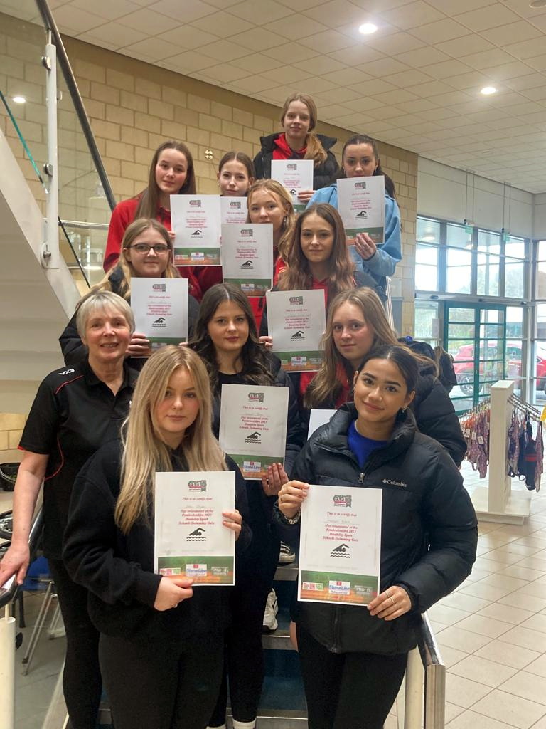 GCSE PE pupils from Ysgol Bro Gwaun who assisted on the day.