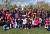 Holi festival in Woking Park marks colourful start of spring