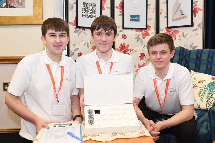 Junior Achievement Isle of Man’s company programme finals day at the Palace Hotel - team Arcane with its ‘Access A Pill’ smart dispenser