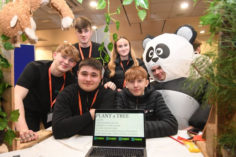 Junior Achievement Isle of Man’s company programme finals day at the Palace Hotel - team Pando offered a tree planting programme