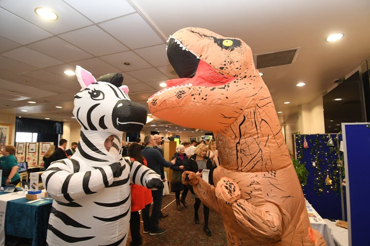 Junior Achievement Isle of Man’s company programme finals day at the Palace Hotel - duelling team mascots
