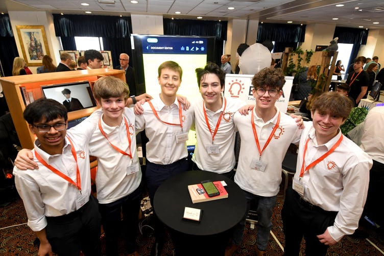 Junior Achievement Isle of Man’s company programme finals day at the Palace Hotel - team Mindcore with its custom-made app ERA (or Easy Reading Assistant)
