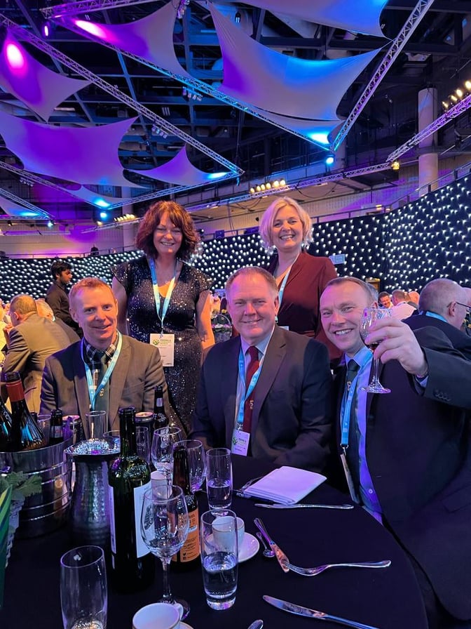 The Manx delegation at the conference (clockwise from top left) Carolyn Lace, Sarah Comish, Ean Parsons, David Wilkinson Isle of Man manager of NFU Mutual, and Chris Kneale