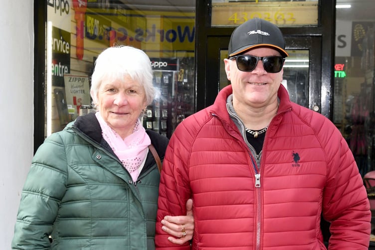 Public opinions on the Countryside Code - Lynn Evans (Douglas) with her son Matthew Evans (visiting from the UK)