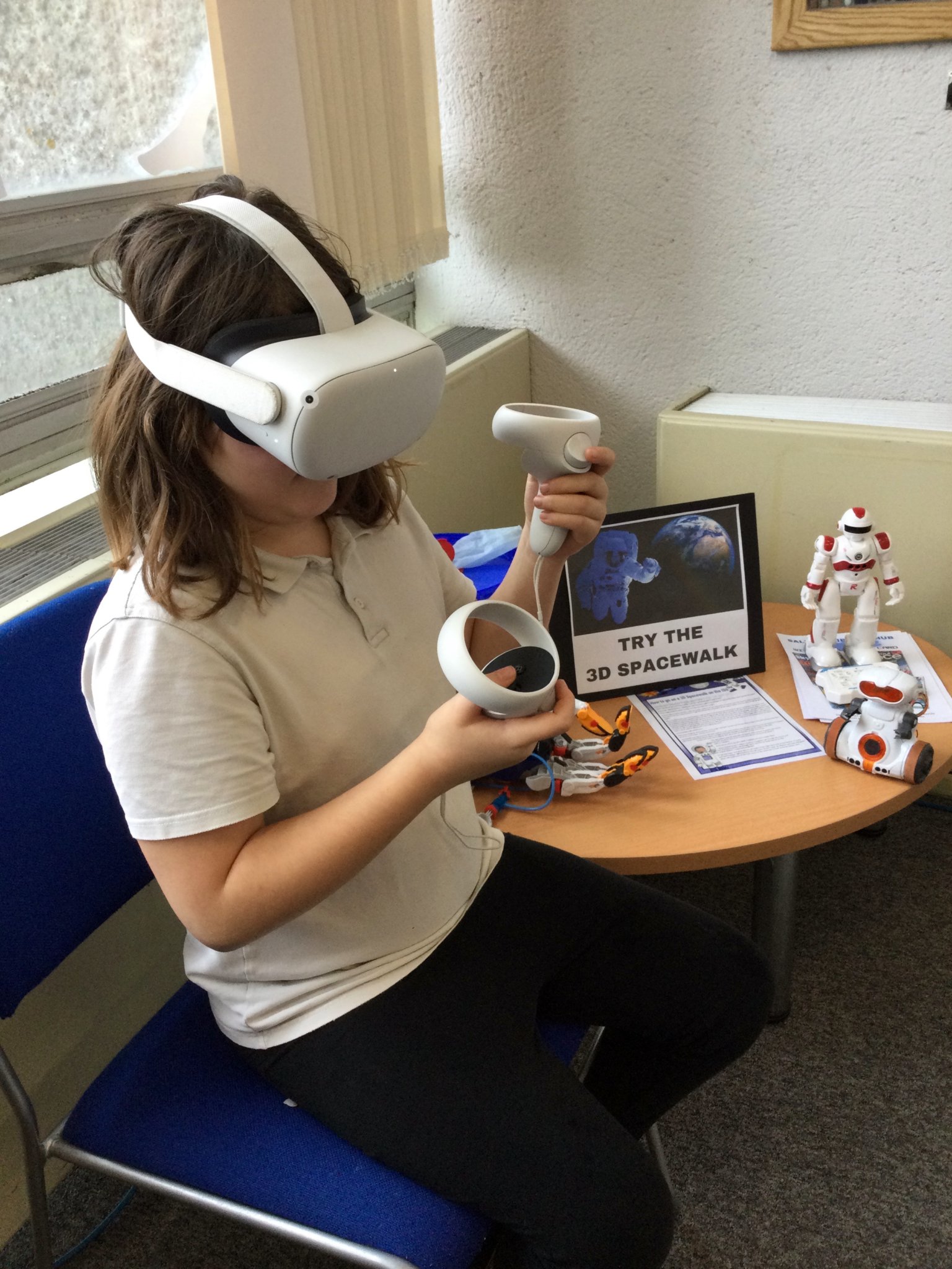 Pupils even got the chance to try their very own VR Spacewalk