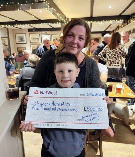 Fundraising goal reached for Jayden’s new Hero Arm