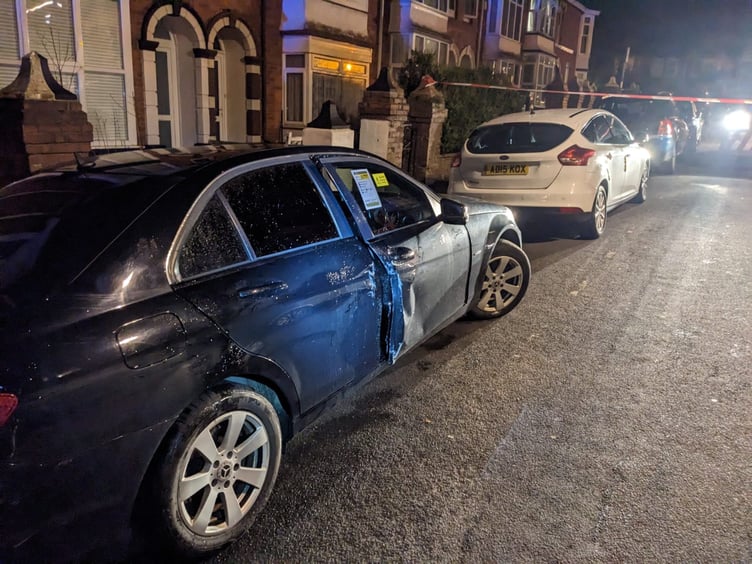 The scene of a gas leak that led to homes being evacuated in Abbotsbury Road in Newton Abbot on Sunday evening.Pictures: Newton Abbot Fire Station