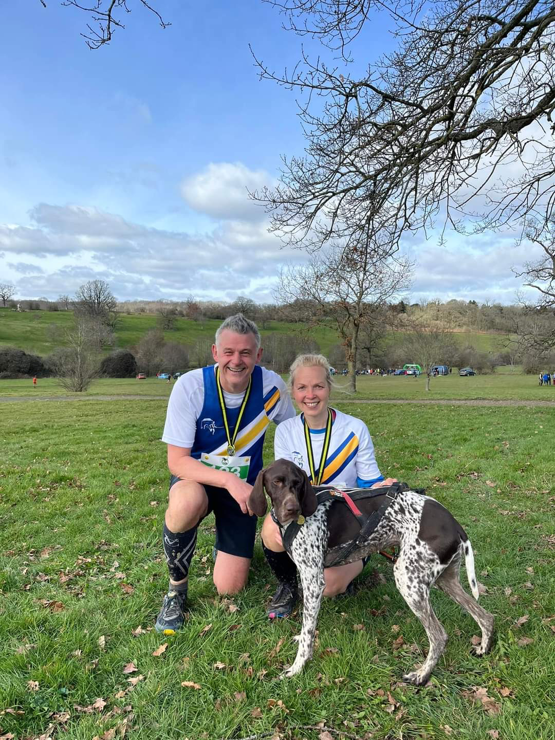 Vicky Roberts crosses the line