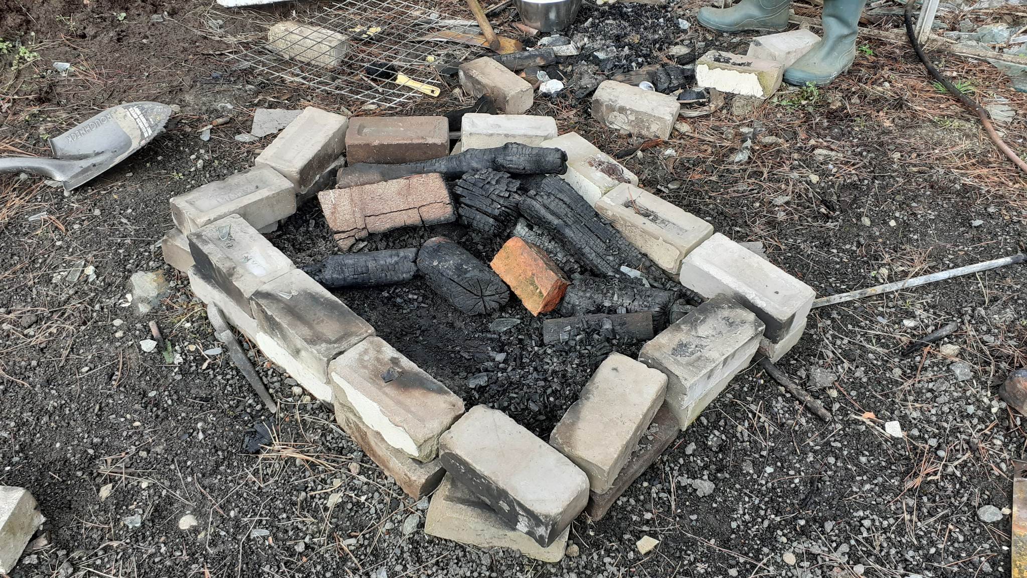 The part of unused land that was set on fire at Crossags farm campsite
