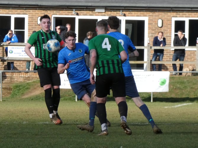 Action from Liss Athletic's 4-1 defeat against Andover New Street Swifts