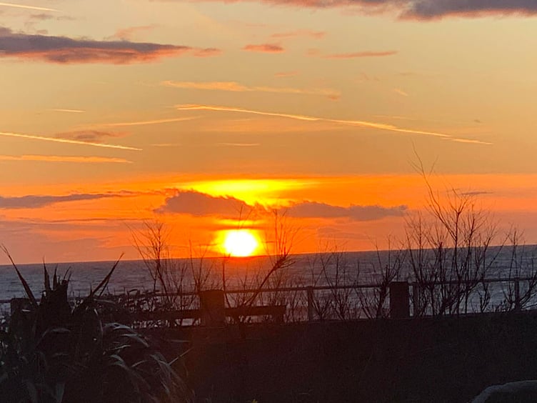 A lovely sky after a cold but bright day in Tywyn