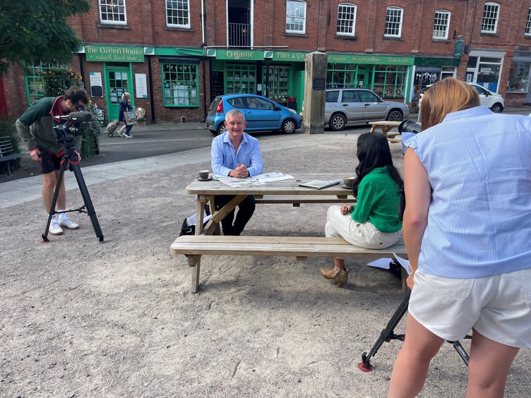 Filming for Escape to the Country in September 2022