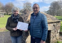 Certificates presented to those who help brighten up Crediton