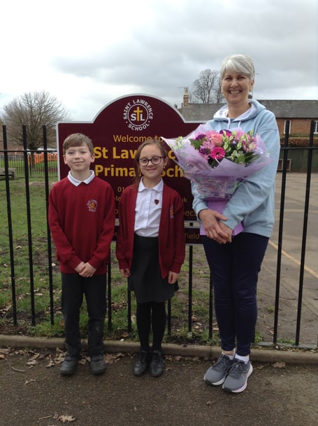 Karen Smy received flowers