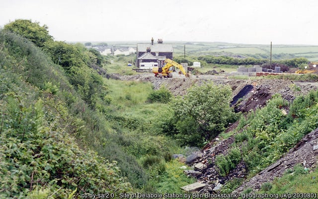 Delabole station after closure