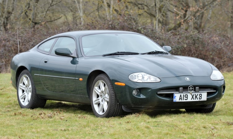 A 1996 Jaguar XK8 4.0 automatic in racing green.