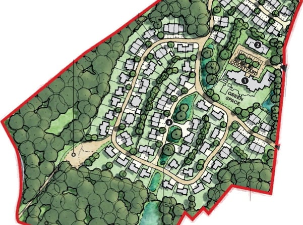 Cala Homes' plans for the Royal Junior School site in Hindhead, as included in the developer's EIA application